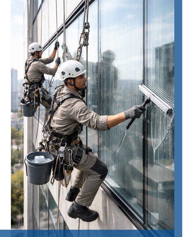 Мойка окон альпинистами в Заинске от 4576 р. | ВЫСОТНИК-Знс
