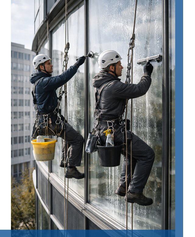 Мойка панорамных окон в Заинске от 356 р. заказать у ВЫСОТНИК-Знс