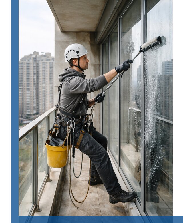 Профессиональная мойка балконного остекления в Заинске