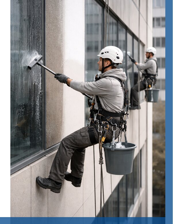 Мойка фасадов зданий в Заинске под ключ от 356 р. | ВЫСОТНИК-Знс