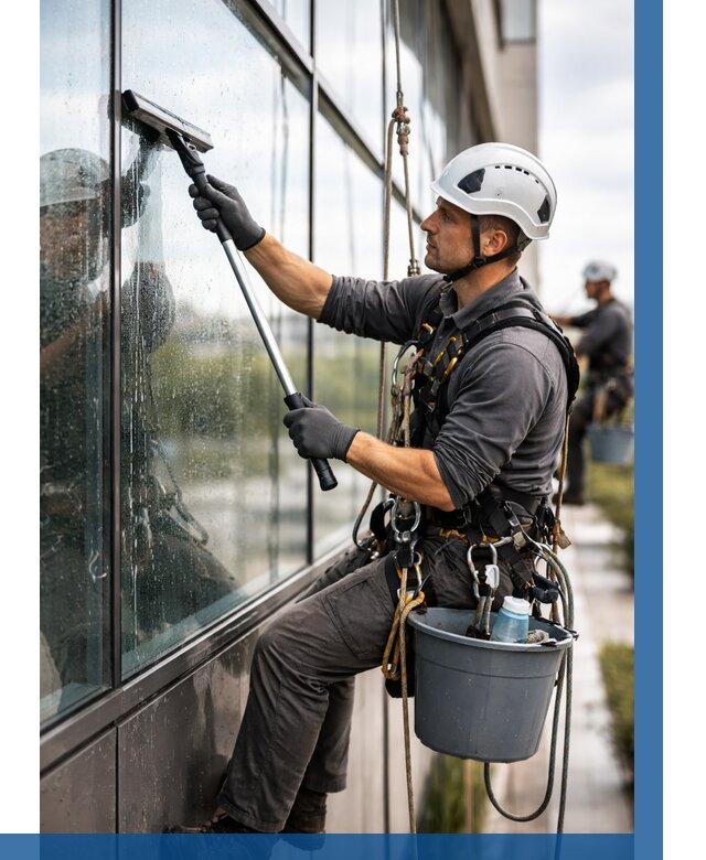 Мойка стеклянных фасадов в Заинске от 203 р. | ВЫСОТНИК-Знс