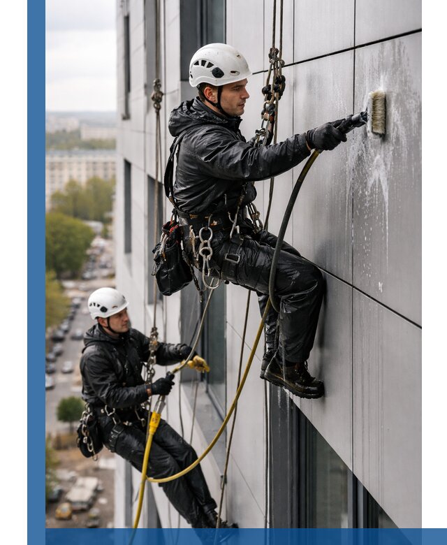 Профессиональная мойка фасада из композита в Заинске