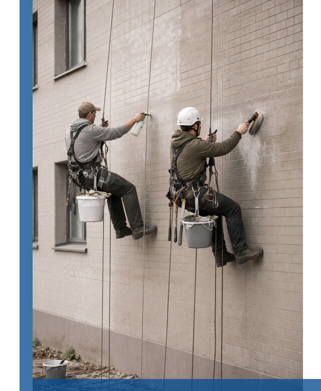 Удаление высолов с фасада зданий в Заинске без повреждений и следов