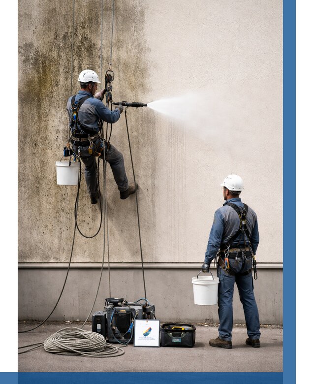 Очистка фасада от плесени в Заинске от 305 р. | ВЫСОТНИК-Знс