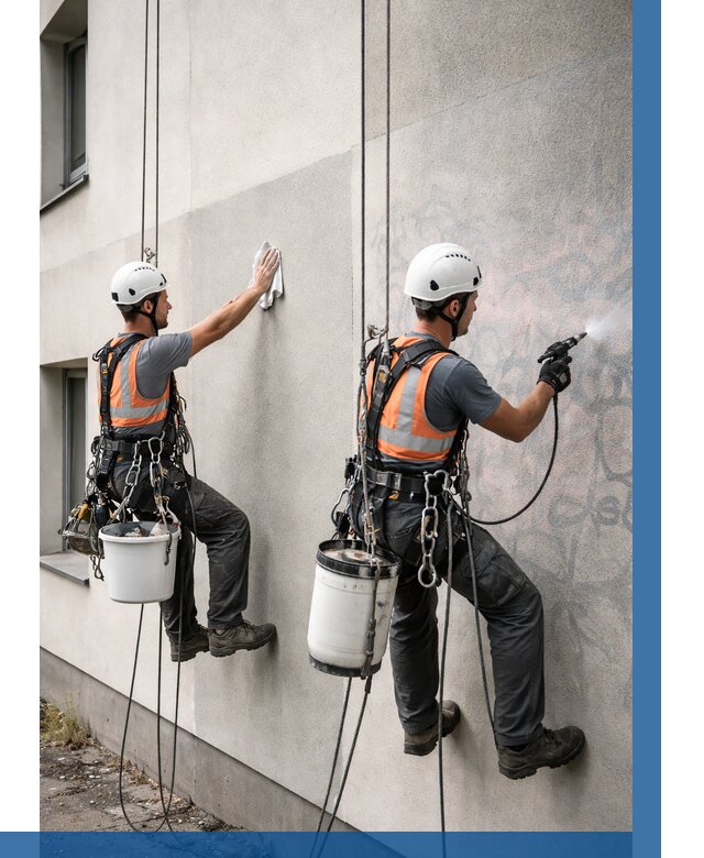 Антиграффити покрытие фасада в Заинске от 610 р. | ВЫСОТНИК-Знс