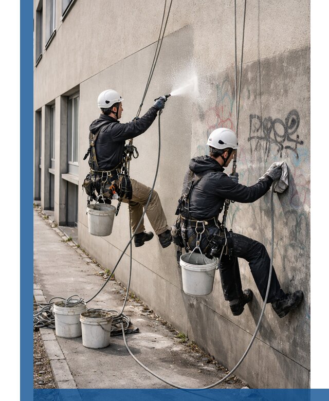 Антиграффити покрытие фасада с защитой от надписей в Заинске