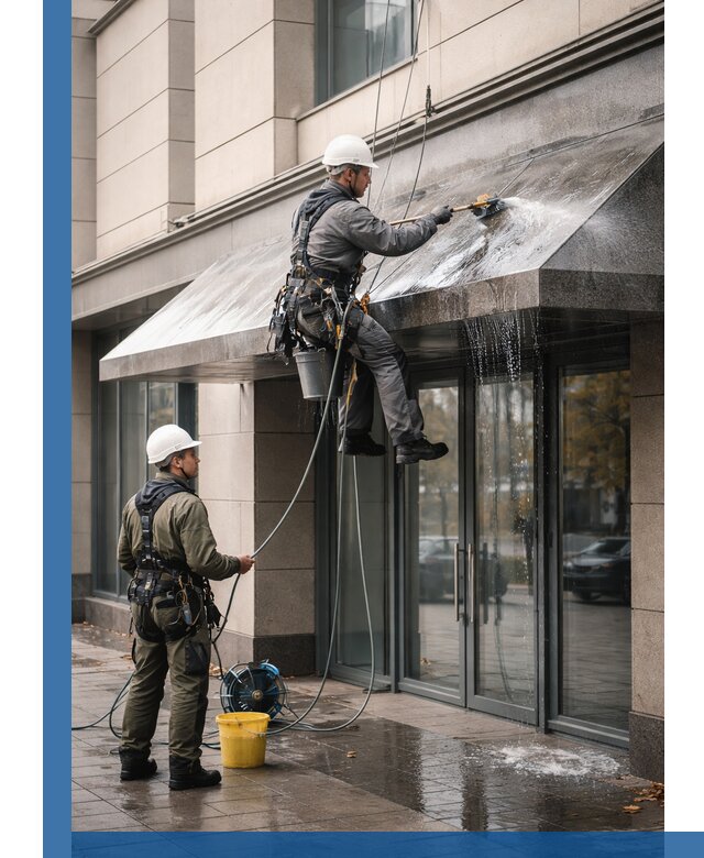 Профессиональная мойка козырьков и навесов в Заинске