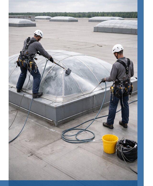 Мойка зенитных фонарей в Заинске, заказать от 4576 р. | ВЫСОТНИК-Знс