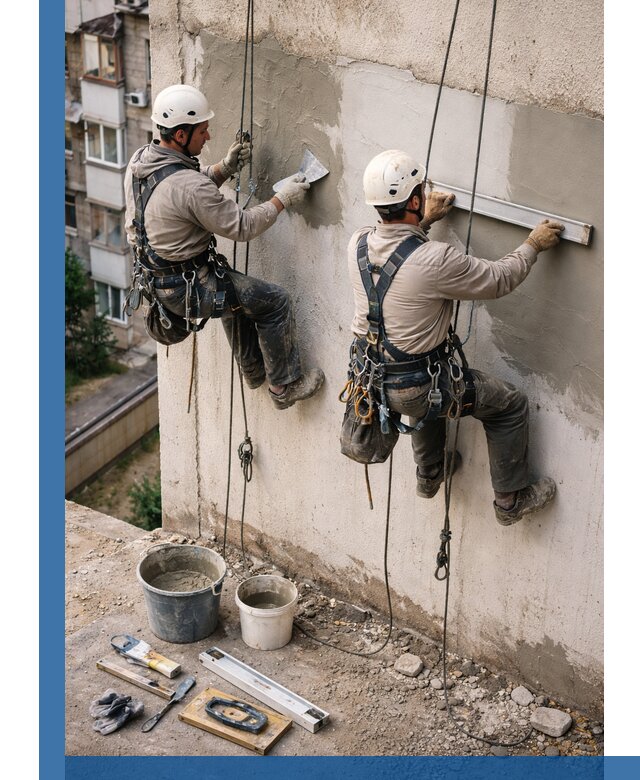 Комплексный ремонт штукатурного фасада с гарантией в Заинске