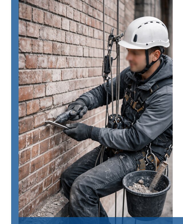 Расшивка кирпичных швов фасадов и стен, ремонт в Заинске