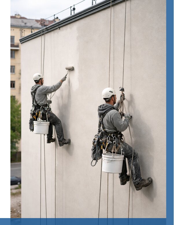 Покраска оштукатуренного фасада в Заинске от 325 р. | ВЫСОТНИК-Знс