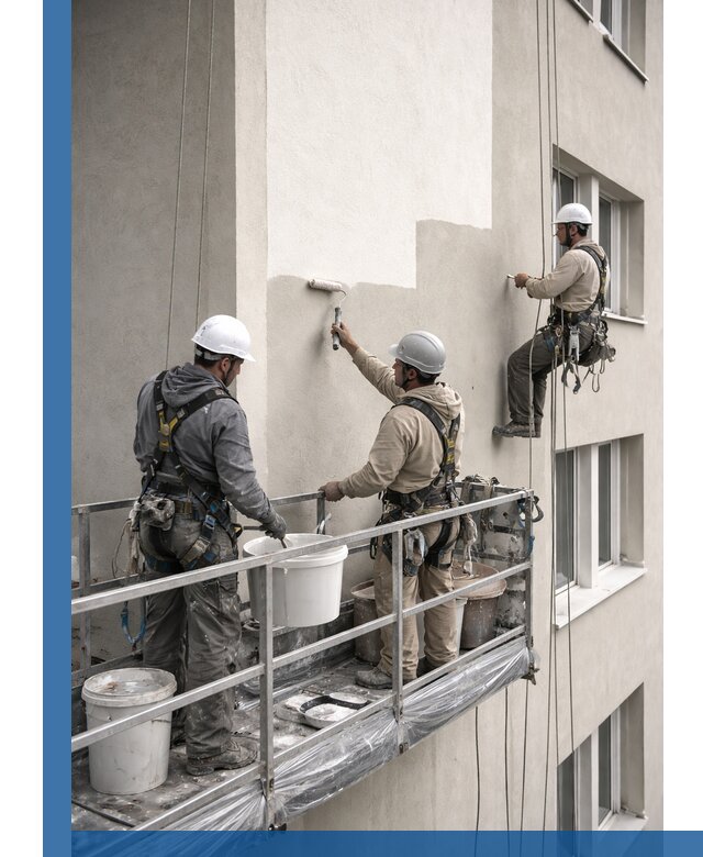 Покраска оштукатуренного фасада в Заинске под ключ с гарантией