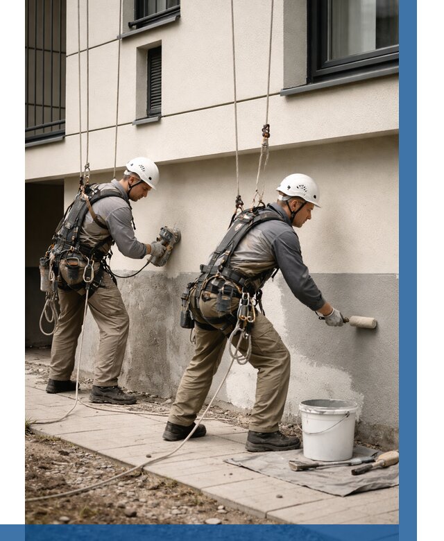 Окраска цоколя здания в Заинске от 458 р. под ключ | ВЫСОТНИК-Знс