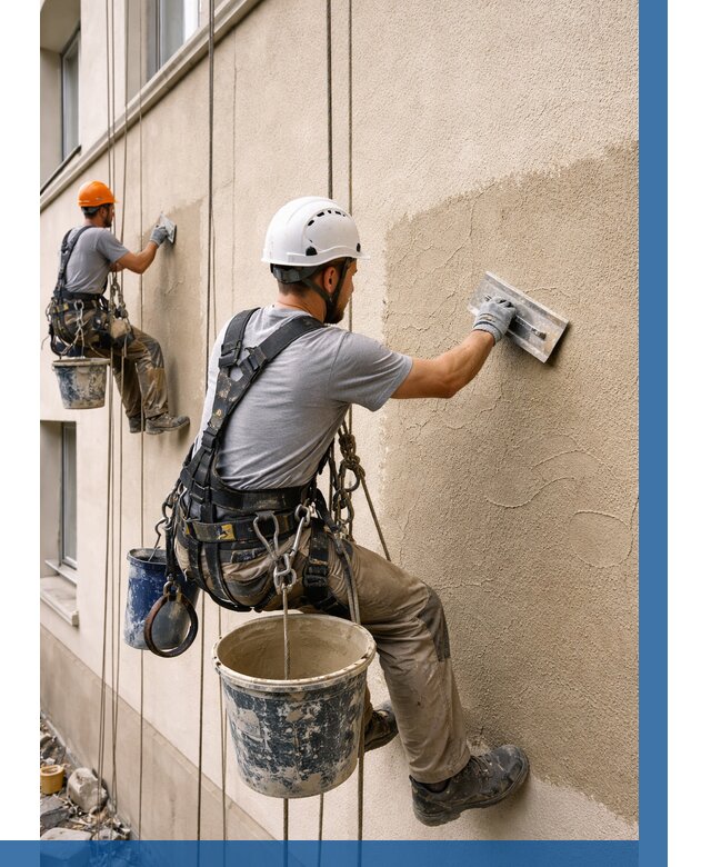 Декоративная штукатурка фасада в Заинске от 1220 р. | ВЫСОТНИК-Знс