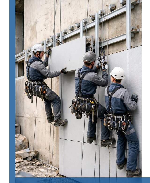 Монтаж вентилируемого фасада в Заинске под ключ с гарантией качества