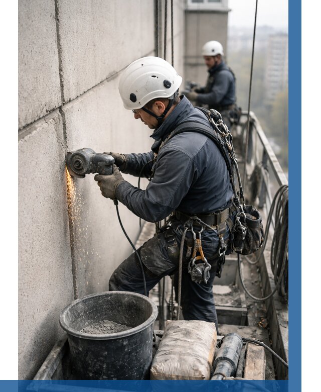 Штробление межпанельных швов в Заинске от 1220 р. | ВЫСОТНИК-Знс