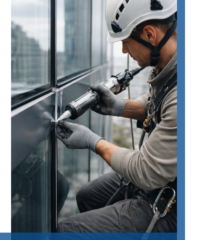 Герметизация стыков витража в Заинске от 1220 р. | ВЫСОТНИК-Знс