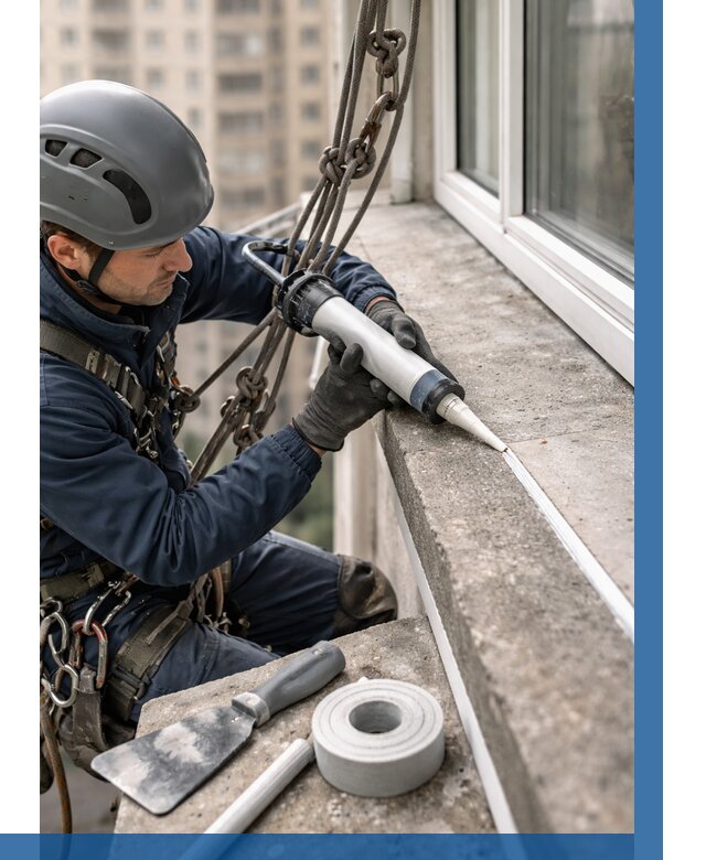 Герметизация балконного козырька в Заинске от 4576 р. | ВЫСОТНИК-Знс