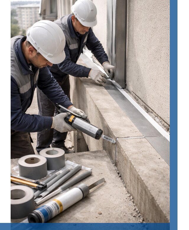 Герметизация примыкания балкона в Заинске от 4576 р. | ВЫСОТНИК-Знс