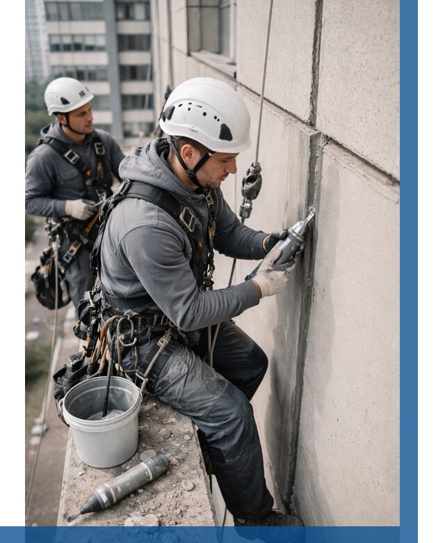 Ремонт деформационных швов здания в Заинске от 1017 р. | ВЫСОТНИК-Знс