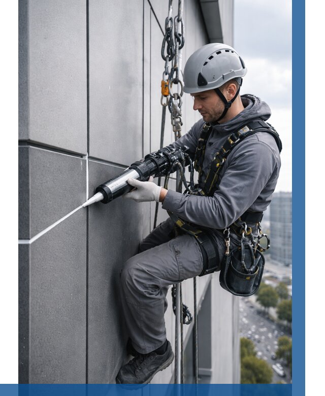 Герметизация стыков фасадных панелей в Заинске от 6610 р.| ВЫСОТНИК-Знс