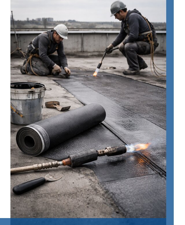 Ремонт рулонной кровли в Заинске от 661 р. | ВЫСОТНИК-Знс