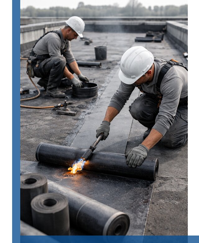 Ремонт рулонной кровли в Заинске герметизация и восстановление