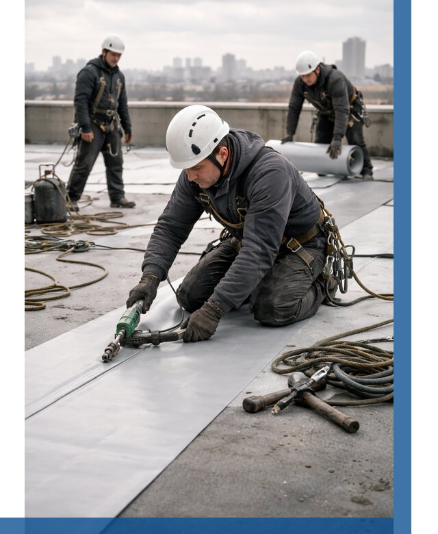 Ремонт мембранной кровли в Заинске от 1830 р./м2 | ВЫСОТНИК-Знс