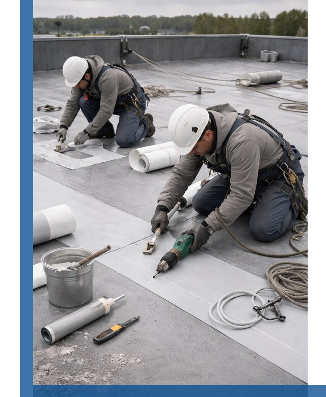 Ремонт мембранной кровли в Заинске качественно и с гарантией