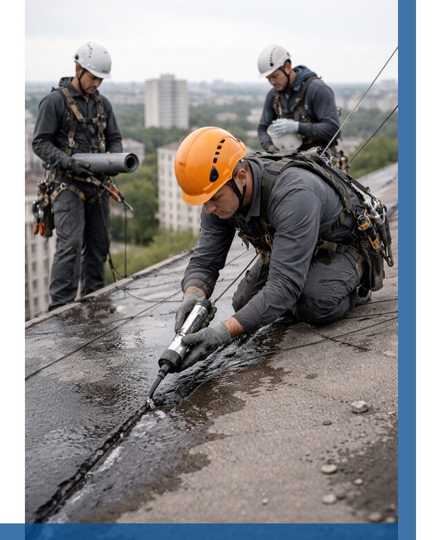 Устранение протечек кровли в Заинске от 12203 р. | ВЫСОТНИК-Знс