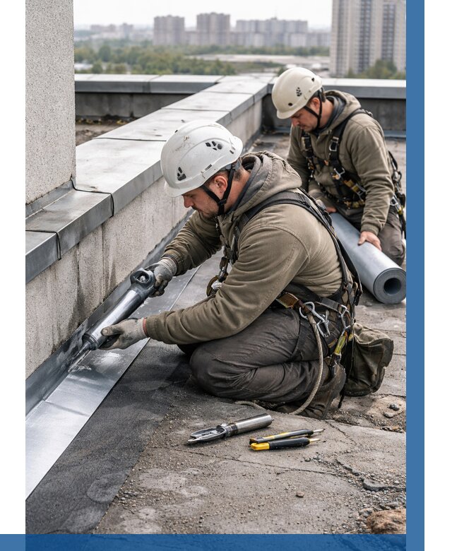 Ремонт кровельных примыканий в Заинске от 1220 р. | ВЫСОТНИК-Знс