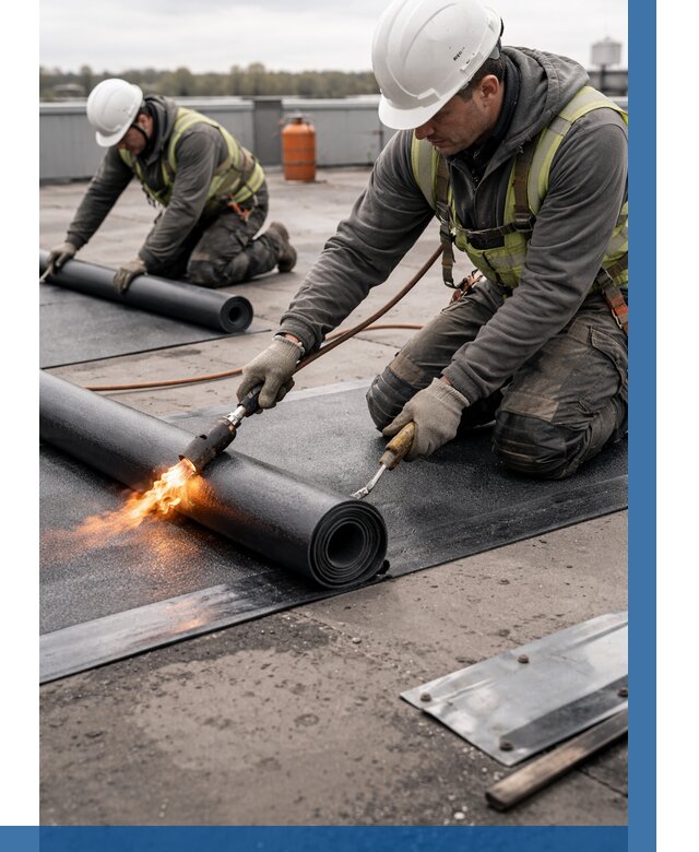 Монтаж наплавляемой кровли в Заинске от 864 р. — ВЫСОТНИК-Знс