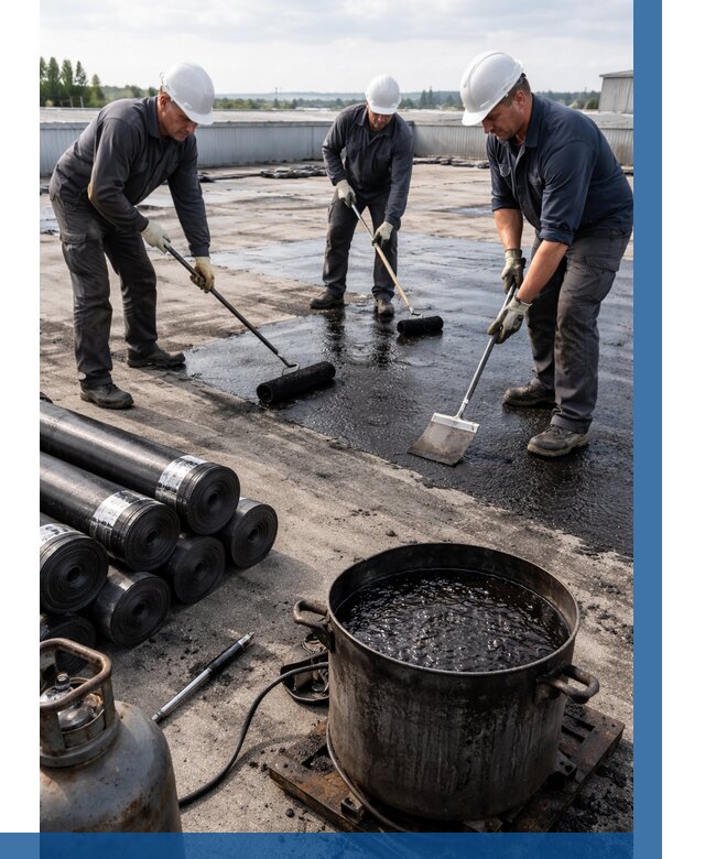 Гидроизоляция кровли мастикой в Заинске от 610 р. | ВЫСОТНИК-Знс