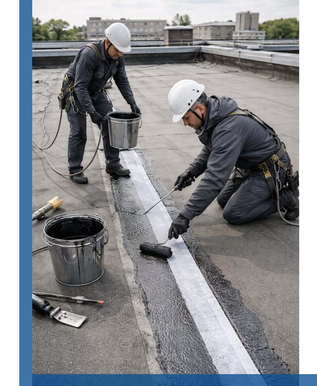 Гидроизоляция кровли мастикой в Заинске надежная защита