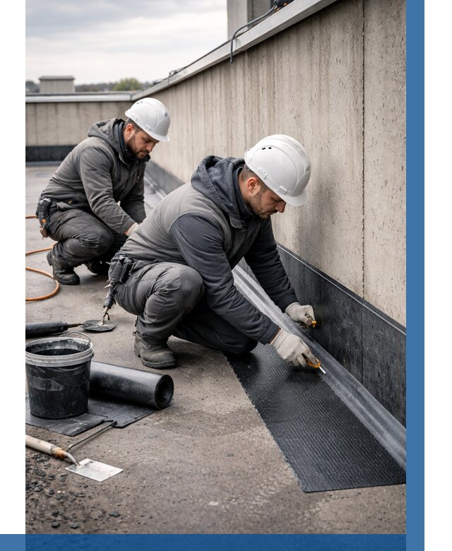 Гидроизоляция примыканий на кровле в Заинске от 915 р. | ВЫСОТНИК-Знс