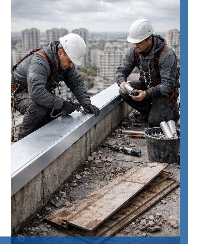 Замена парапетных крышек под ключ в Заинске от 1220 р. | ВЫСОТНИК-Знс