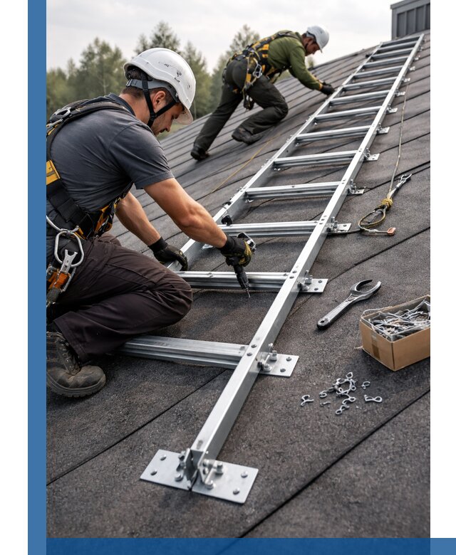 Профессиональный монтаж кровельной лестницы в Заинске под ключ
