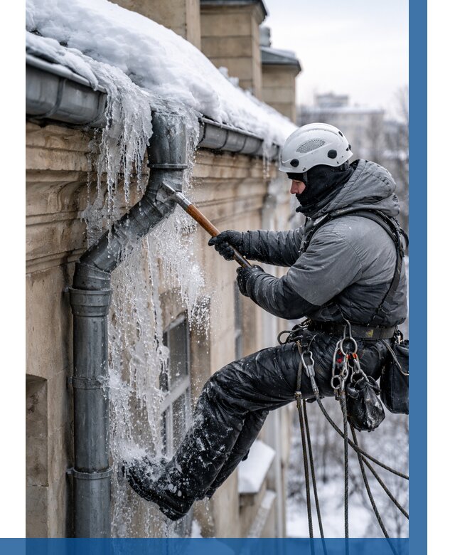 Очистка водостоков от льда в Заинске от 3559 р. | ВЫСОТНИК-Знс