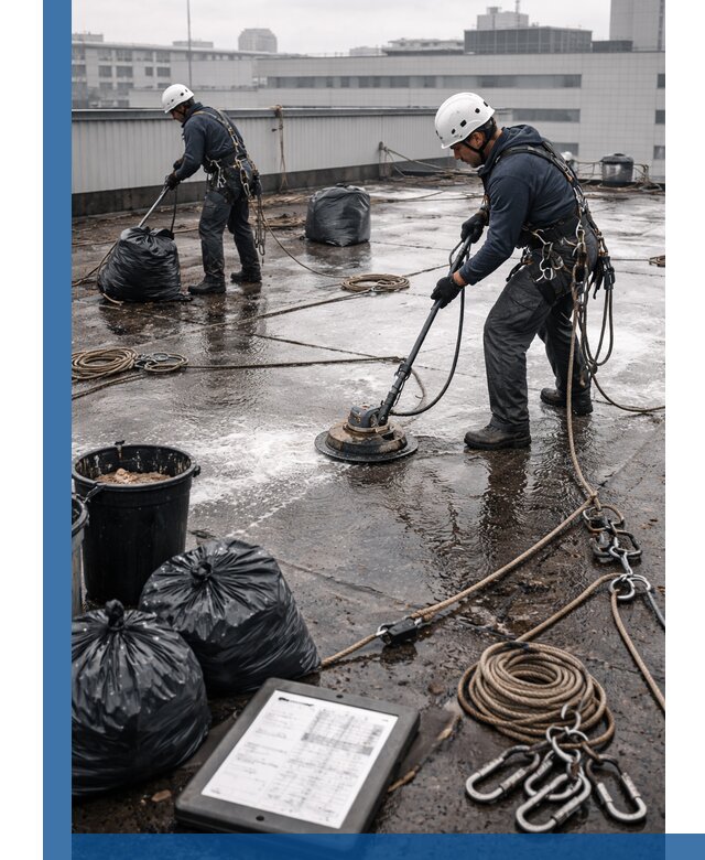 Плановая очистка кровли по графику в Заинске для безопасности