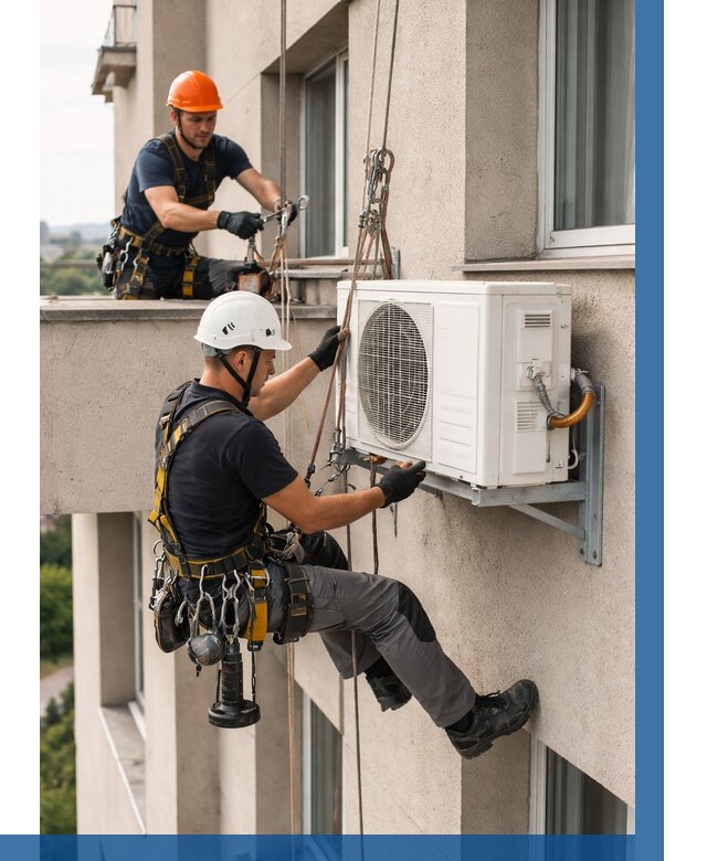 Монтаж внешнего блока кондиционера в Заинске от 6610 р. | ВЫСОТНИК-Знс