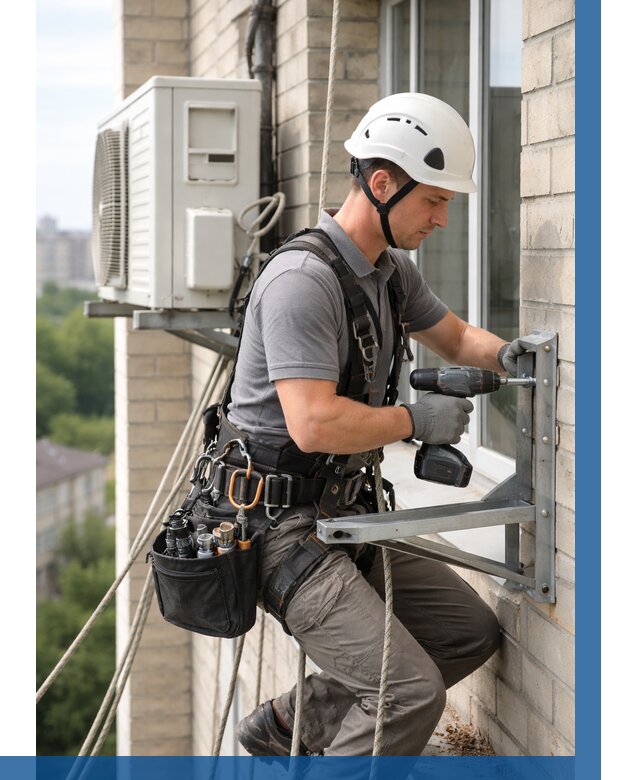 Установка кронштейнов кондиционера в Заинске от 3559 р. | ВЫСОТНИК-Знс