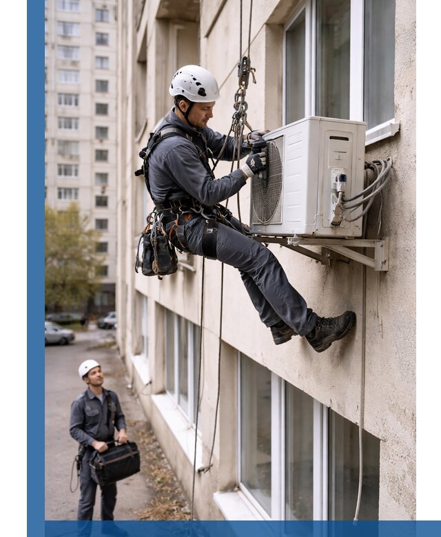 Демонтаж внешнего блока кондиционера в Заинске профессионально