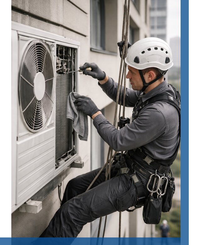 Обслуживание внешнего блока кондиционера в Заинске от 2746 р.ВЫСОТНИК-Знс