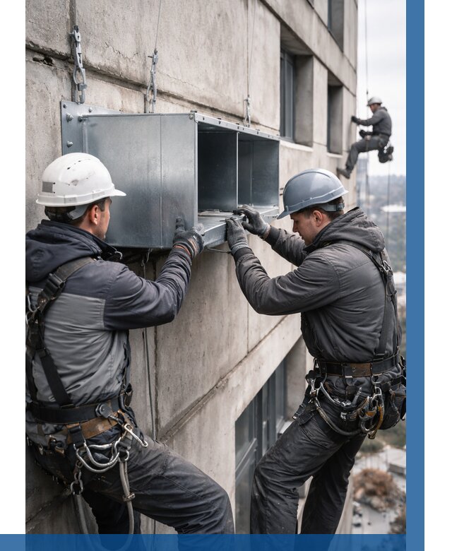 Монтаж вентиляционных коробов в Заинске от 3051 р. | ВЫСОТНИК-Знс