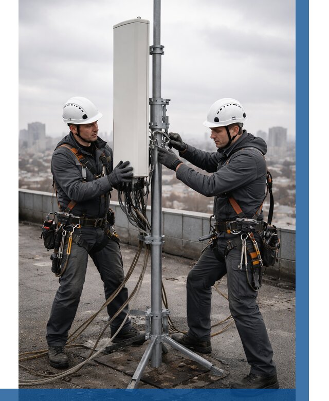 Монтаж антенн связи на крыше в Заинске от 8644 р. | ВЫСОТНИК-Знс