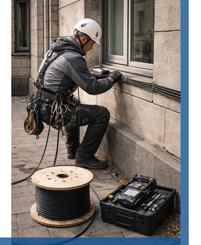 Прокладка оптоволоконного кабеля в Заинске от 814 р. | ВЫСОТНИК-Знс