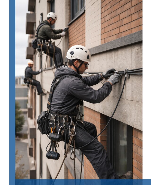 Крепление кабеля на фасаде монтаж и крепеж в Заинске