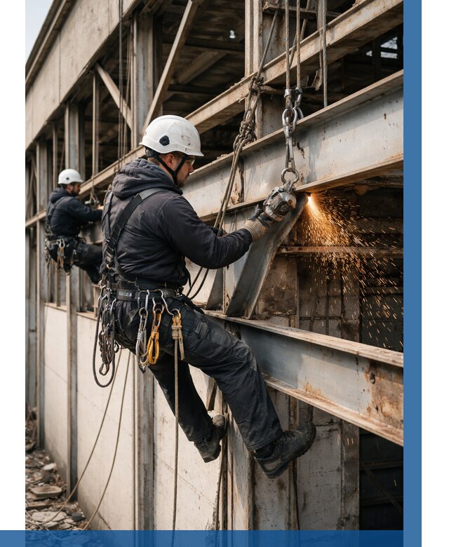 Демонтаж металлоконструкций на высоте в Заинске от 6610р. |ВЫСОТНИК-Знс