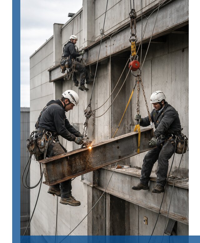 Демонтаж металлоконструкций на высоте в Заинске под ключ