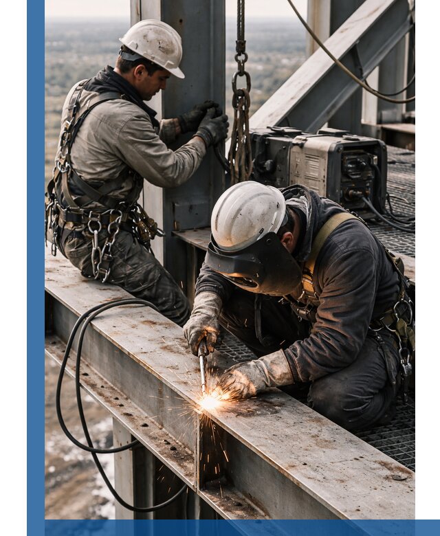 Высотные сварочные работы в Заинске для промышленных объектов